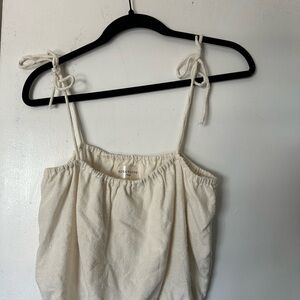 Beautiful raw silk Honeydove Vintage tie top